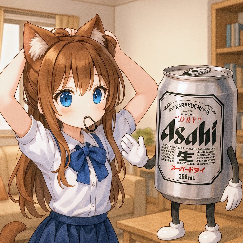 髪を結ぶ小さな女の子