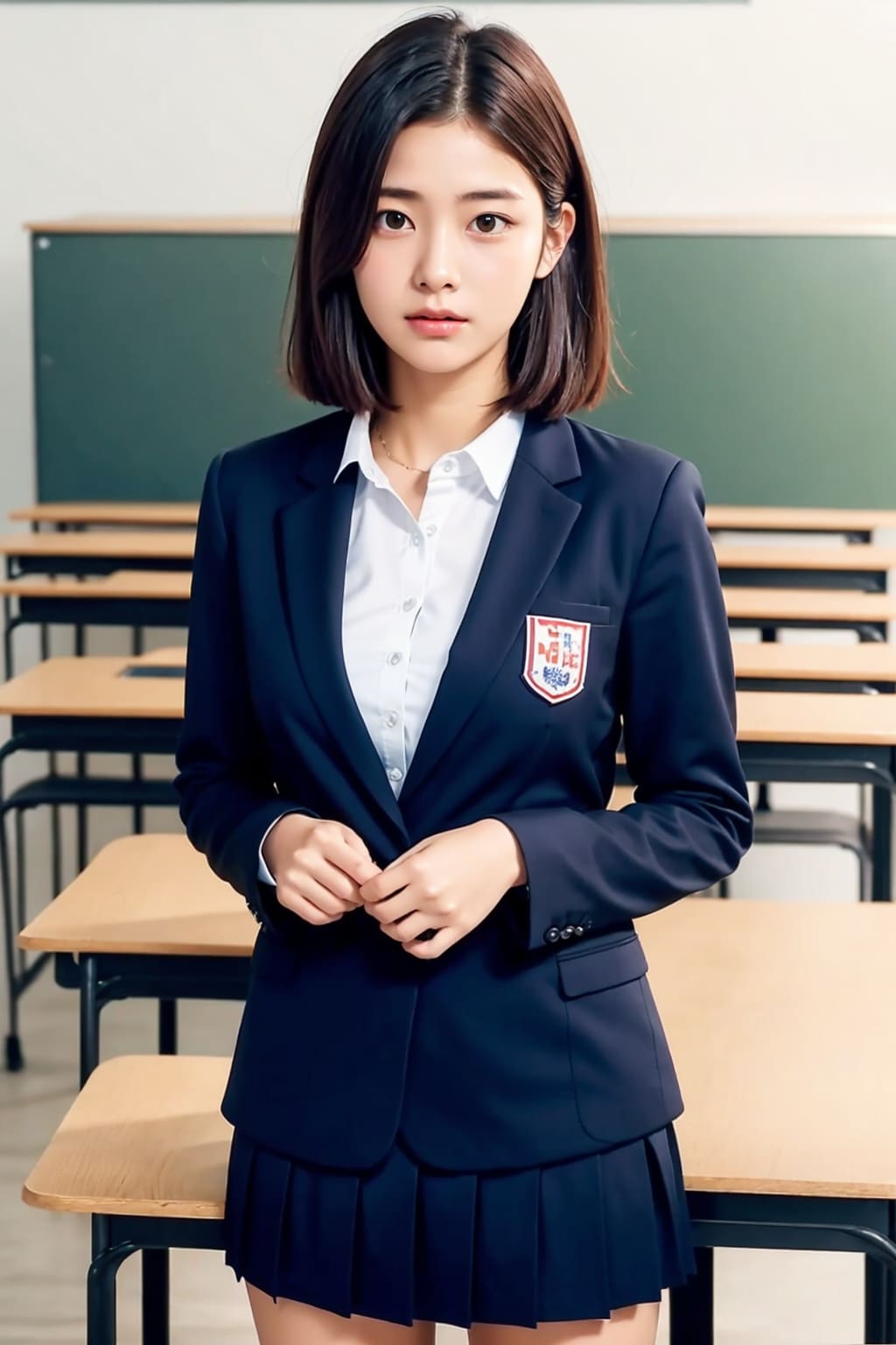 制服はブレザーです