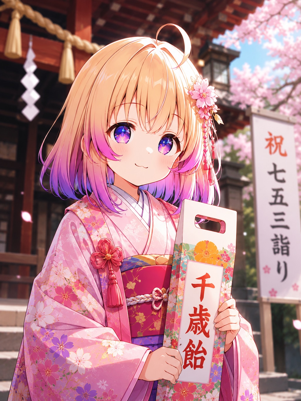 本日のみーむーちゃん（青春七五三）