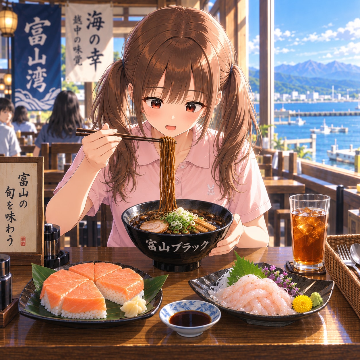梢とランチ（８２）うまいっちゃ、食べてみられ：富山 | の人気AIイラスト・グラビア