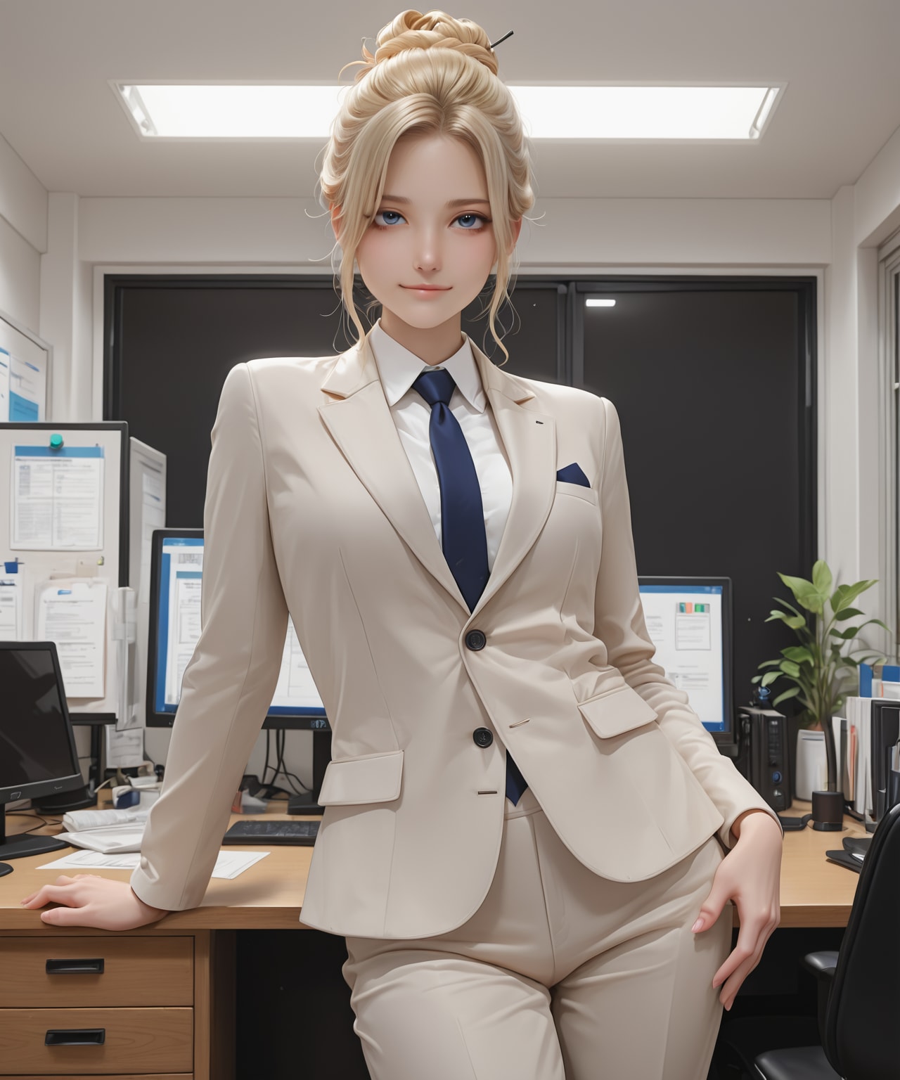 明るい色のスーツ