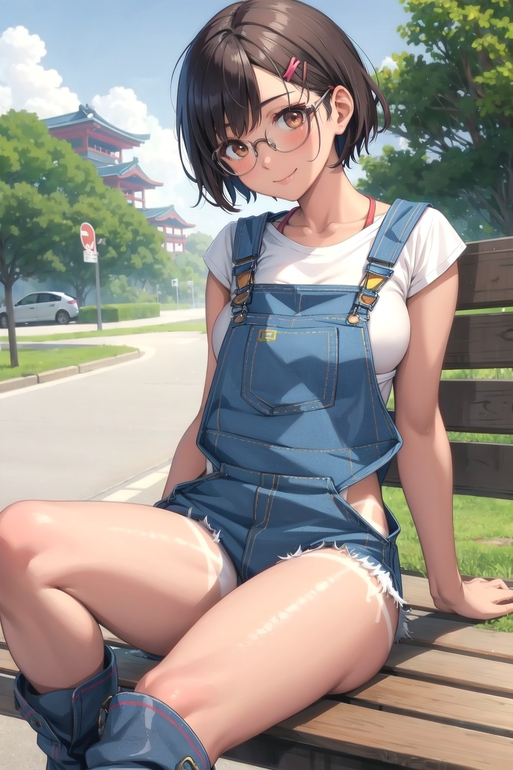 オーバーオール少女