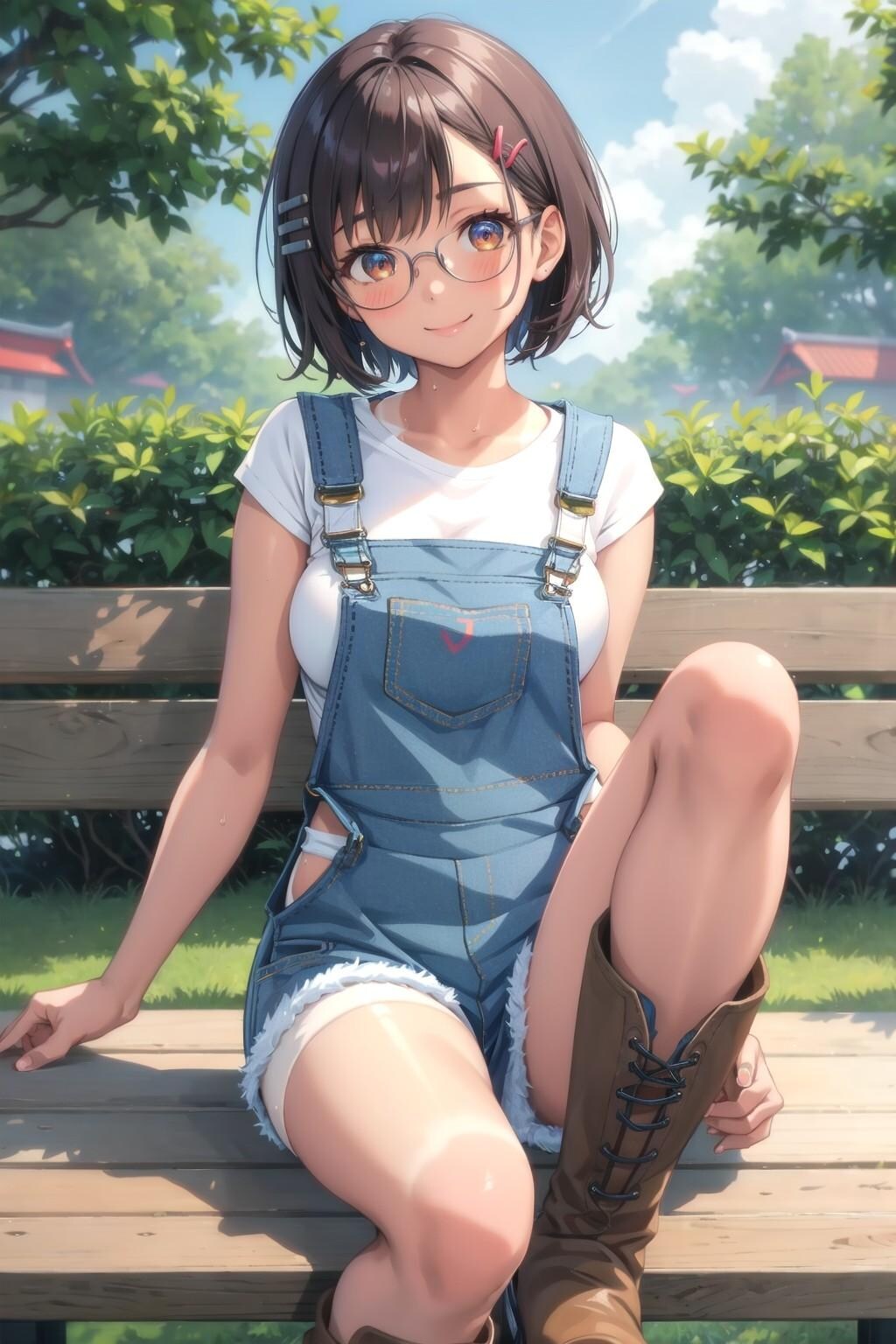 オーバーオール少女