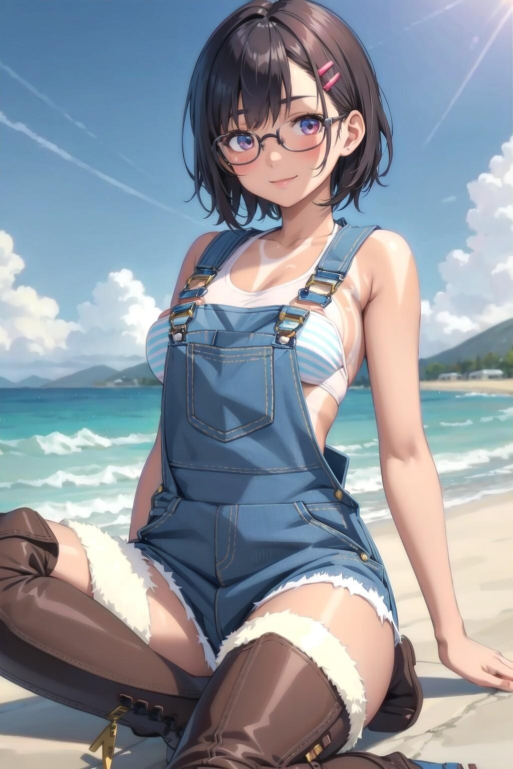 オーバーオール少女