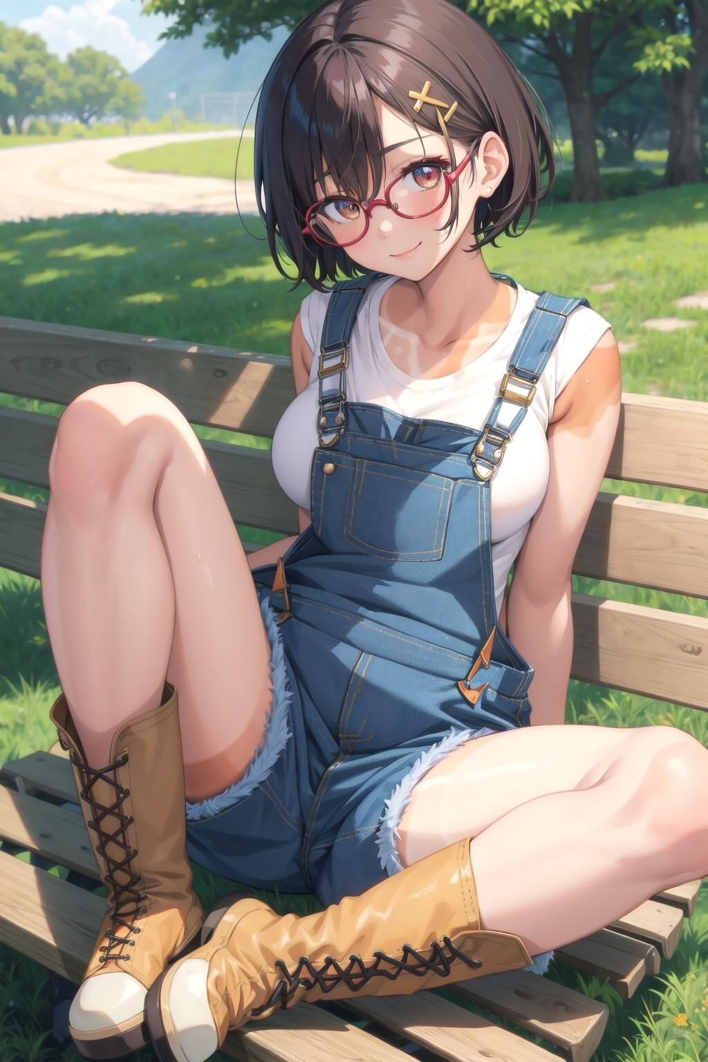 オーバーオール少女