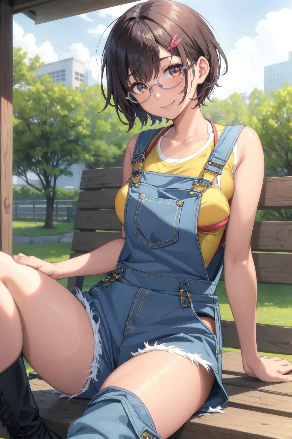 オーバーオール少女