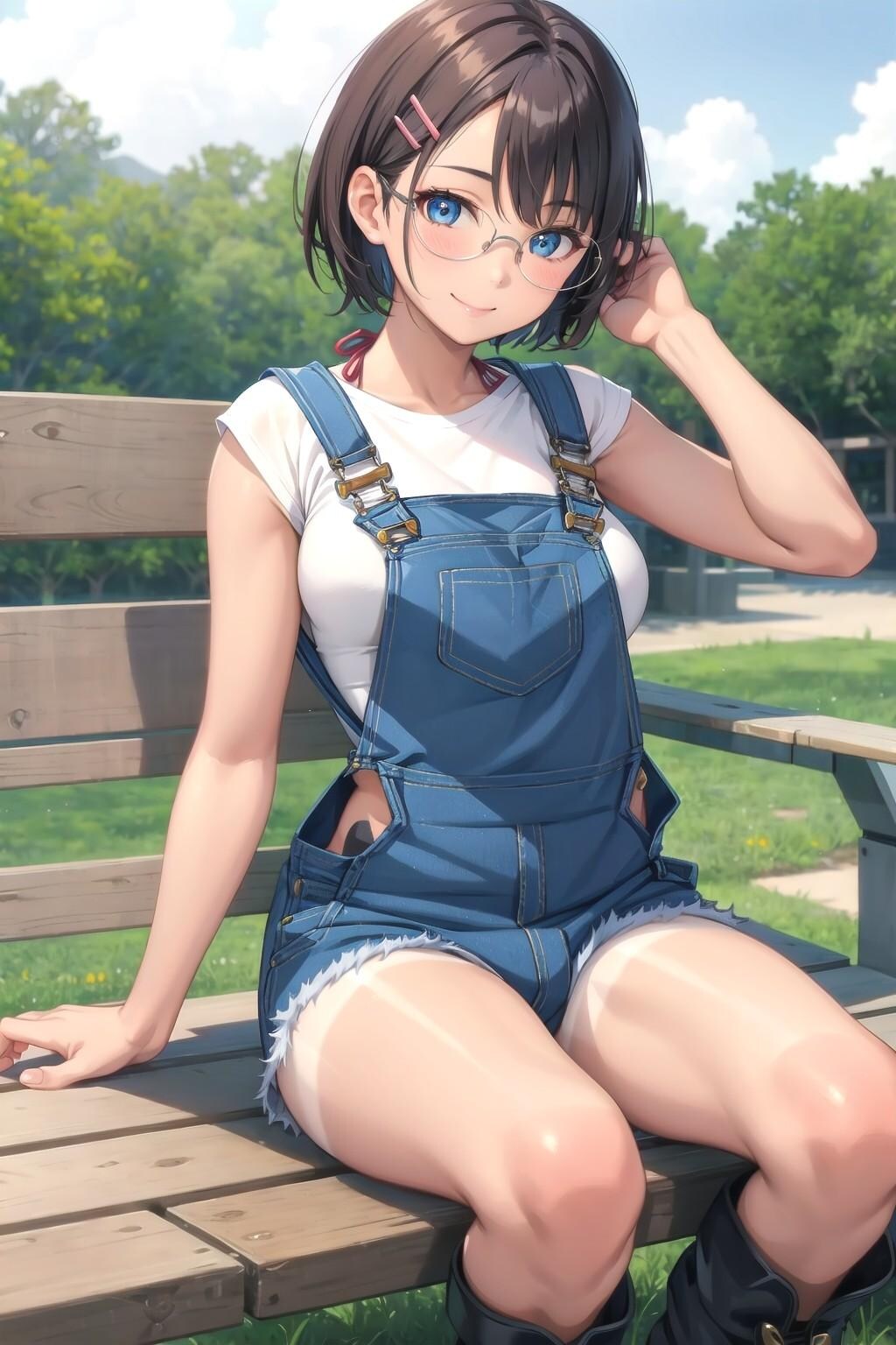 オーバーオール少女