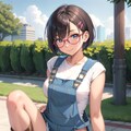 オーバーオール少女 2枚目