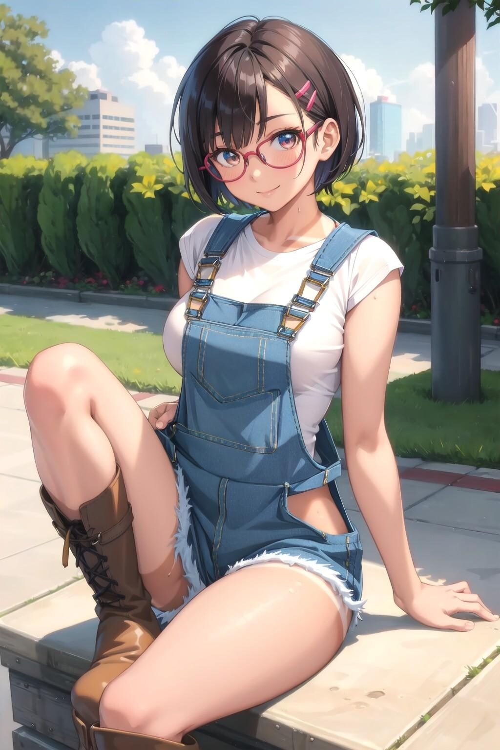 オーバーオール少女
