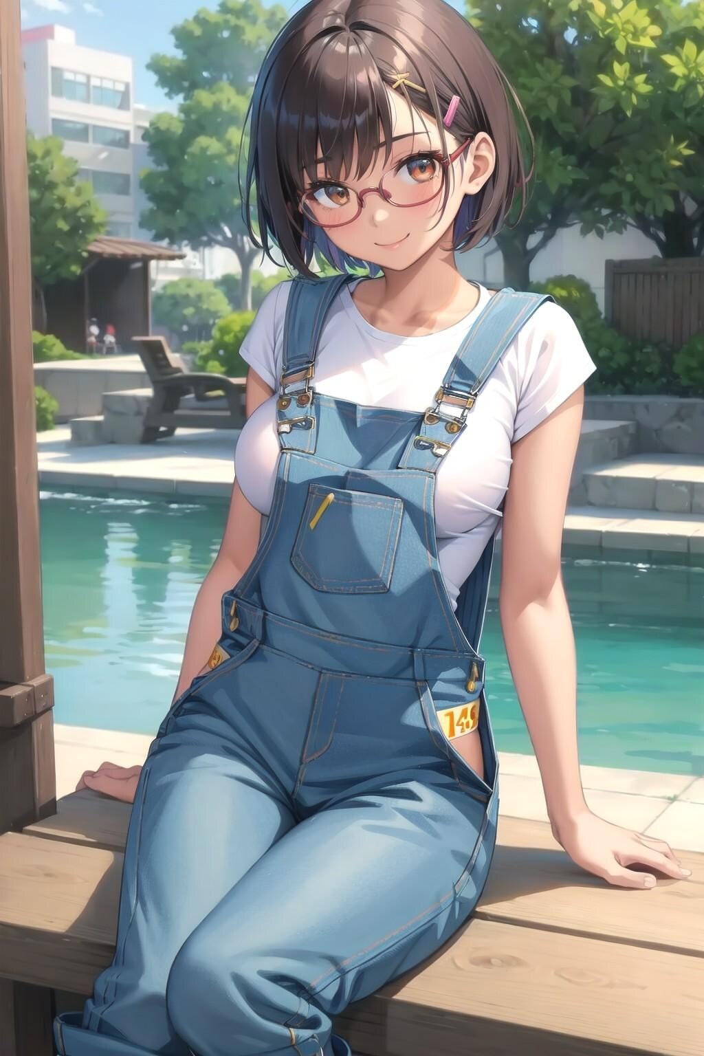 オーバーオール少女