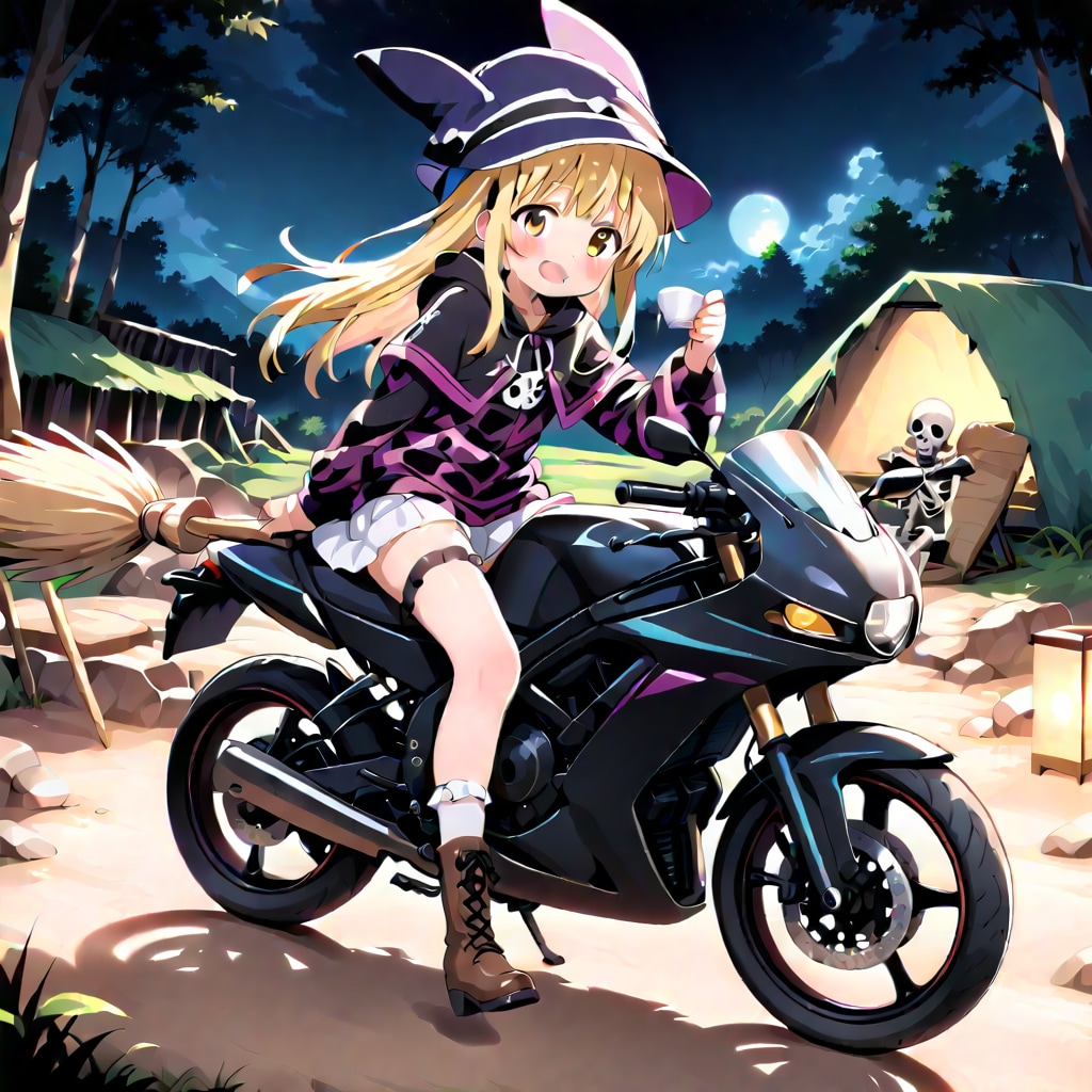 幼女×バイク×日本酒×おばけ