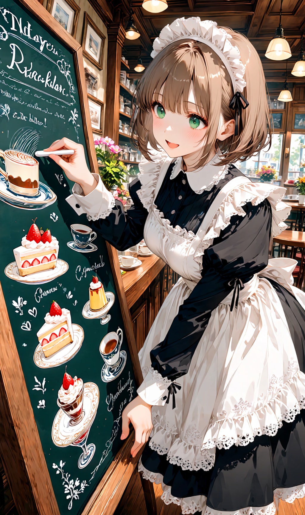 writing today's recommended desserts