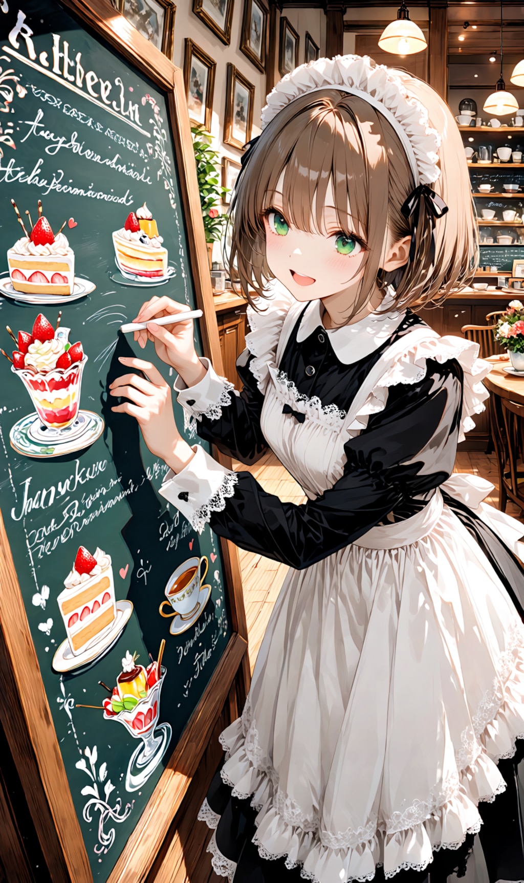 writing today's recommended desserts