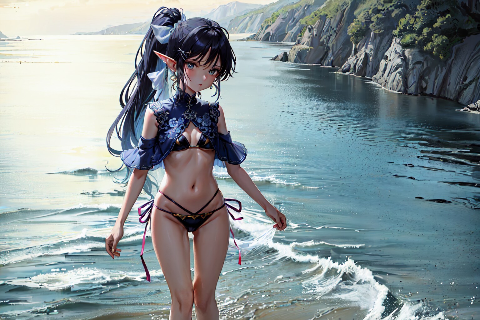 海辺の少女