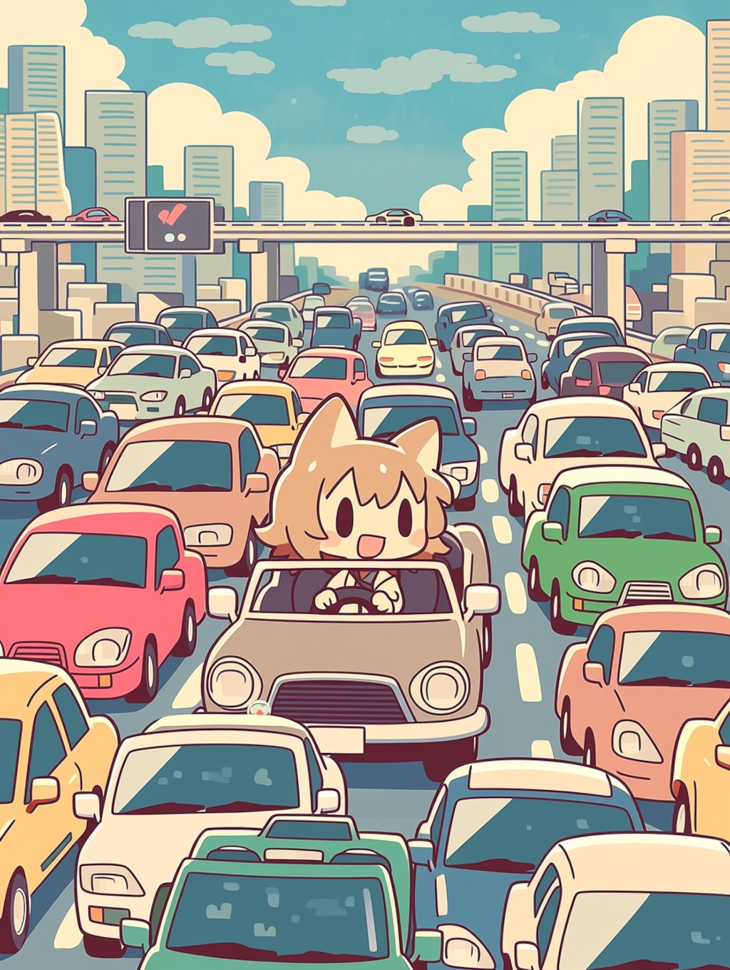 わー、渋滞だー