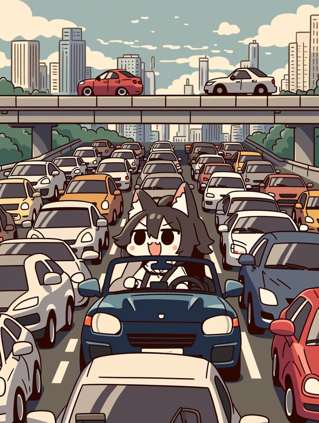 わー、渋滞だー