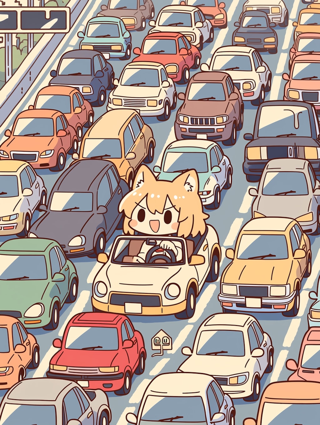 わー、渋滞だー