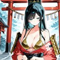 袴を着たビキニアーマー戦士　初詣2026 2枚目