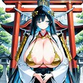 袴を着たビキニアーマー戦士　初詣2026 3枚目