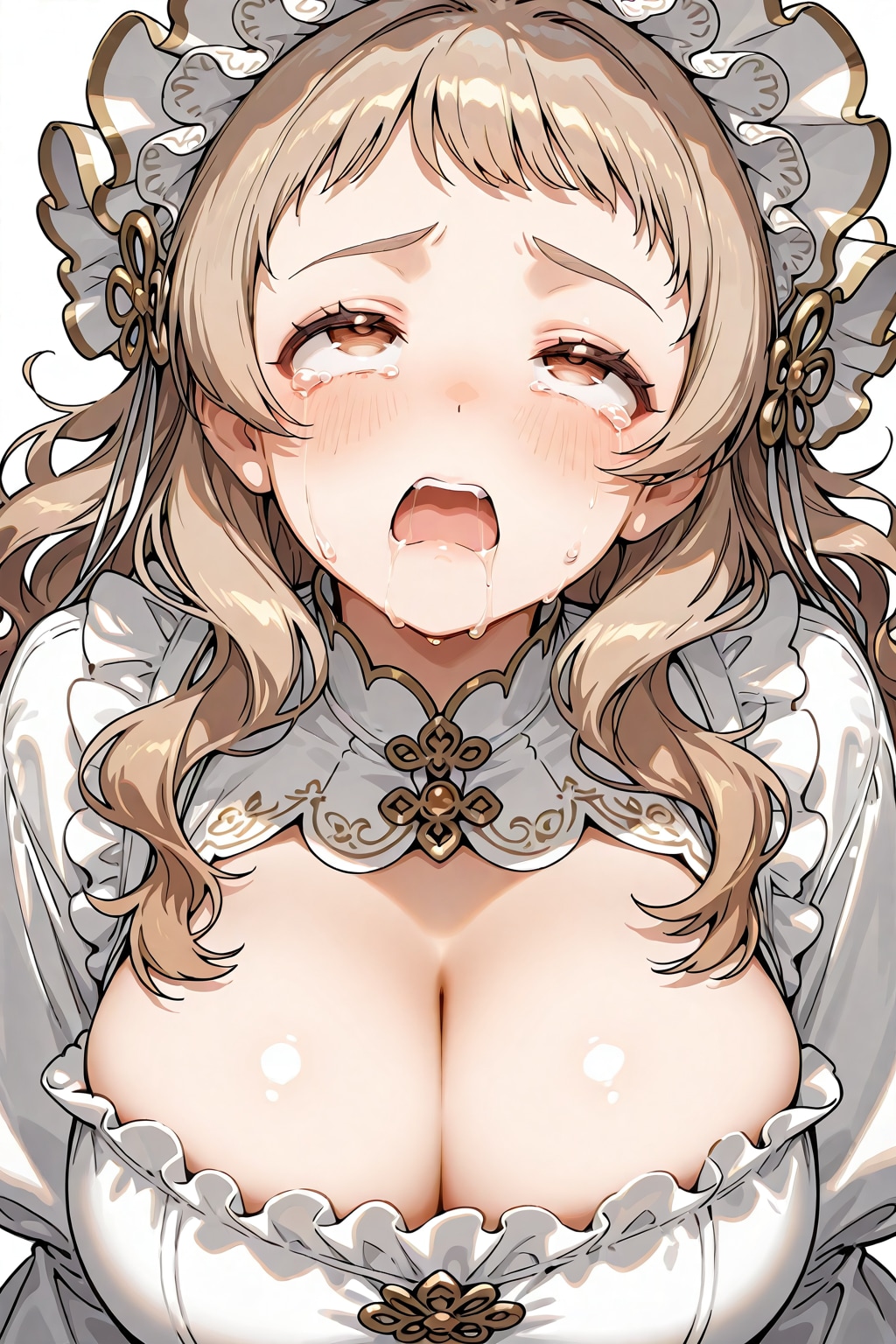 しろくまちゃんのあくび？
