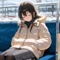 うたた寝の早朝電車 3枚目