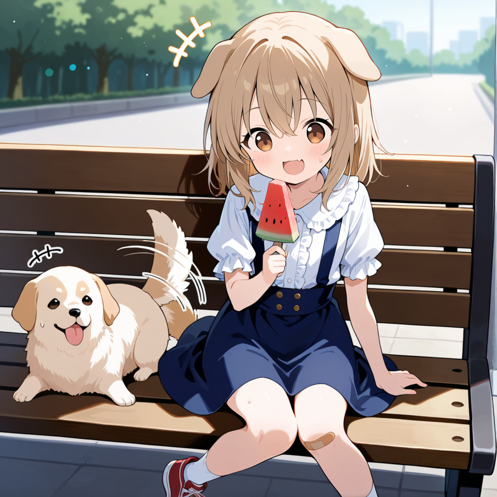 公園で遊ぶわんこ