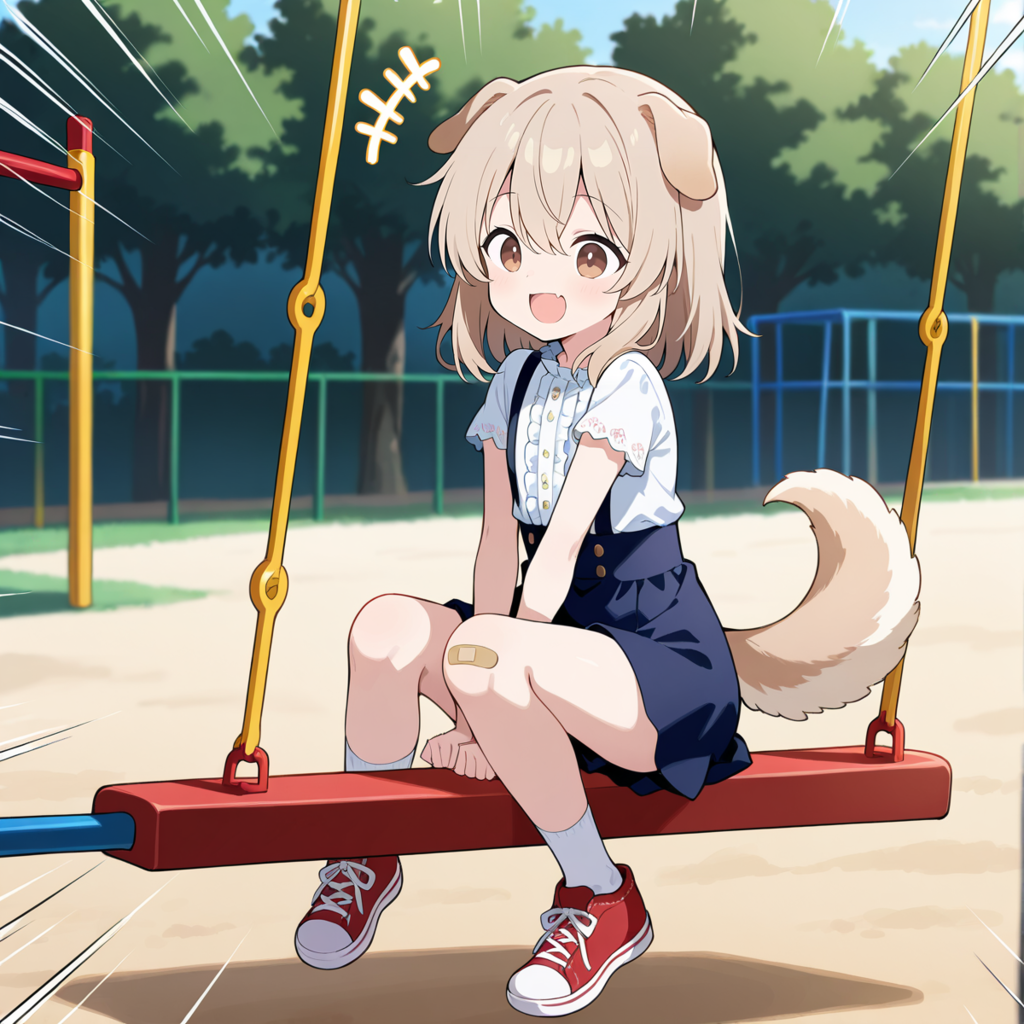 公園で遊ぶわんこ