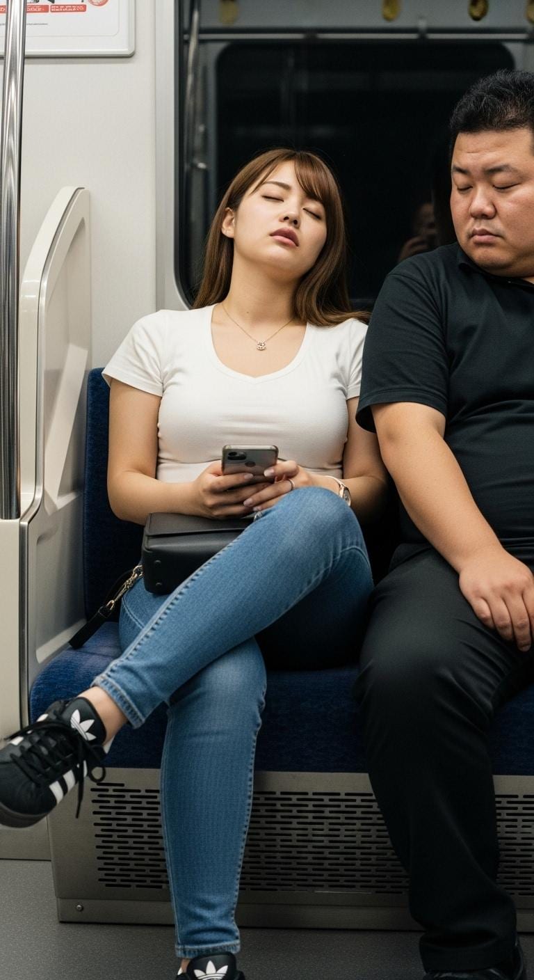 寝る女