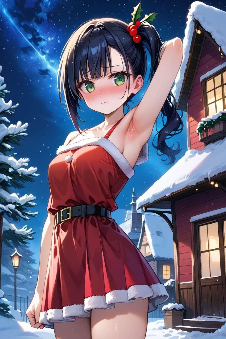 腋見せてってお願いしてみた クリスマス編