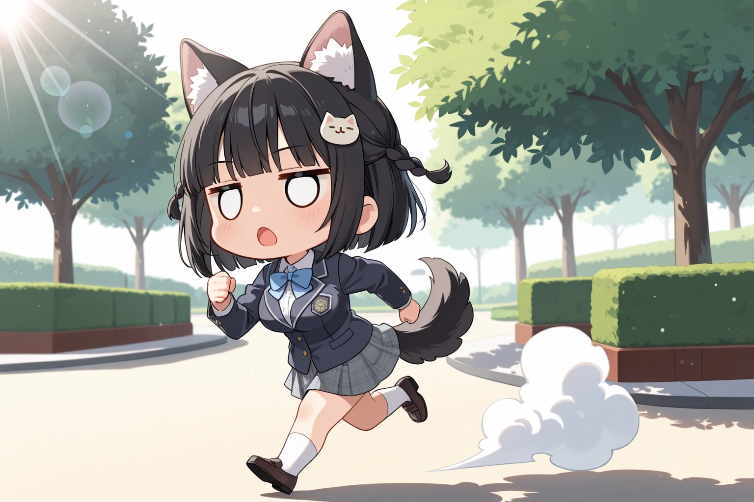 【借】ランニングしてる凜猫ちゃん | の人気AIイラスト・グラビア