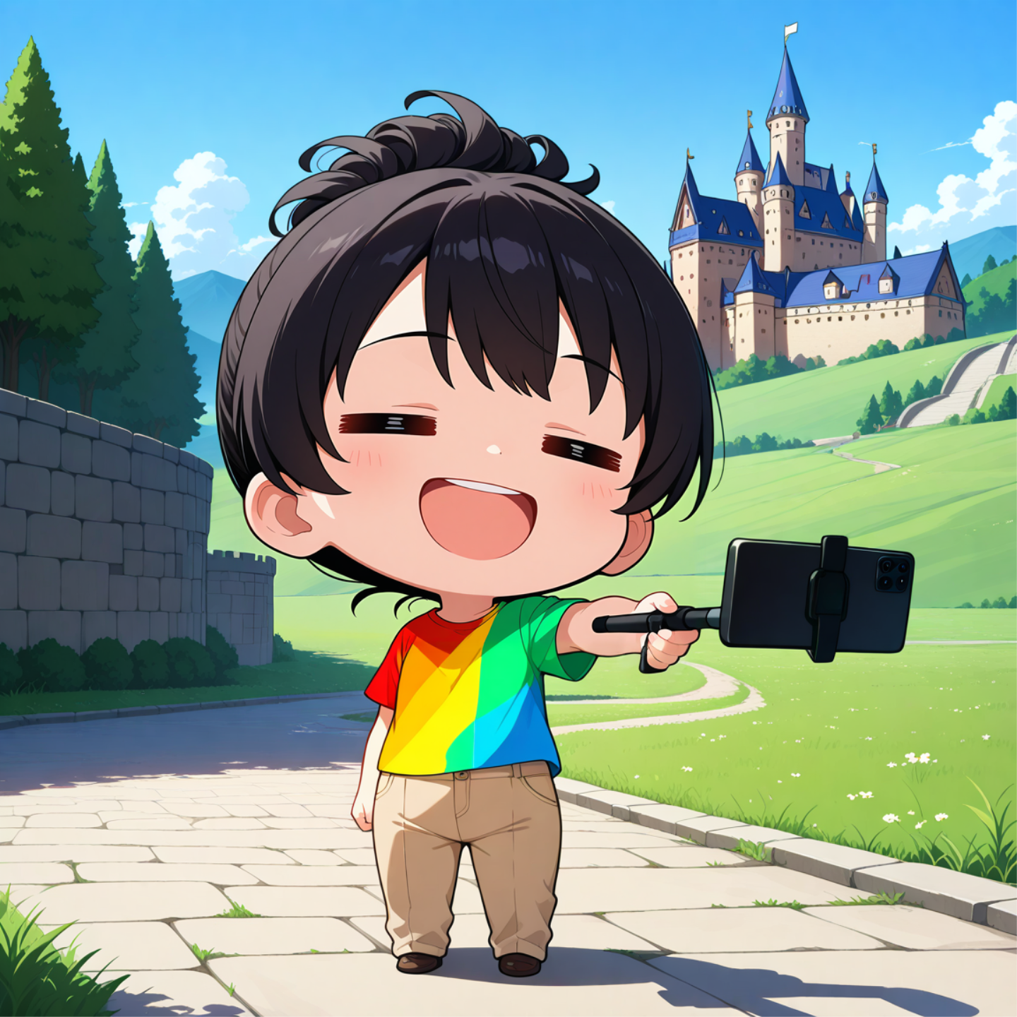 お城で自撮り | の人気AIイラスト・グラビア