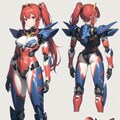 メカ娘、設定画 2枚目