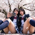 自撮りとパンチラJK 8枚目