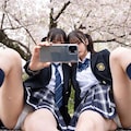 自撮りとパンチラJK 4枚目