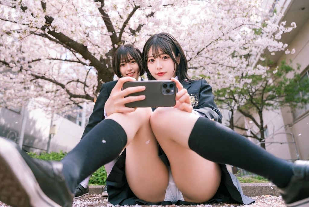 自撮りとパンチラJK