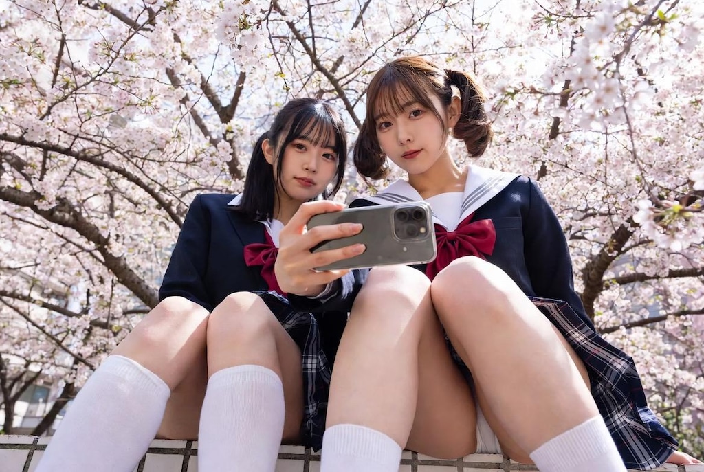 自撮りとパンチラJK