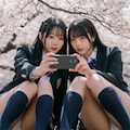 自撮りとパンチラJK 2枚目