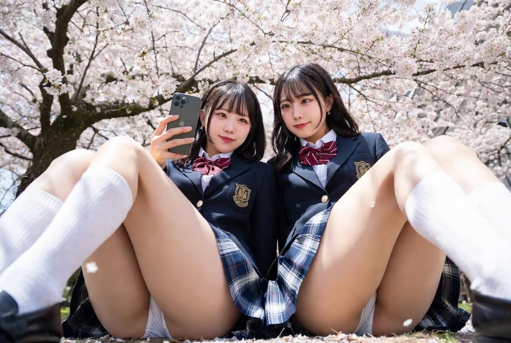 自撮りとパンチラJK