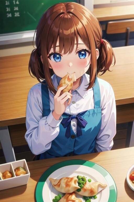 朝から餃子食らう女子高生🥟