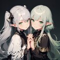 他AI作成　魔法使いエルフ姉妹　ちょっと違う雰囲気です　ver.2 2枚目