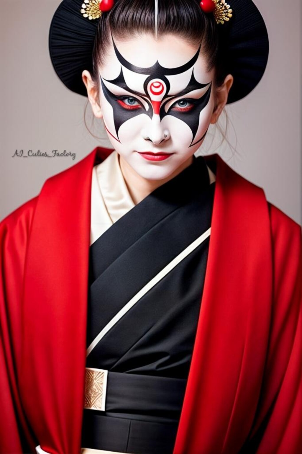 歌舞伎風メイクアップ