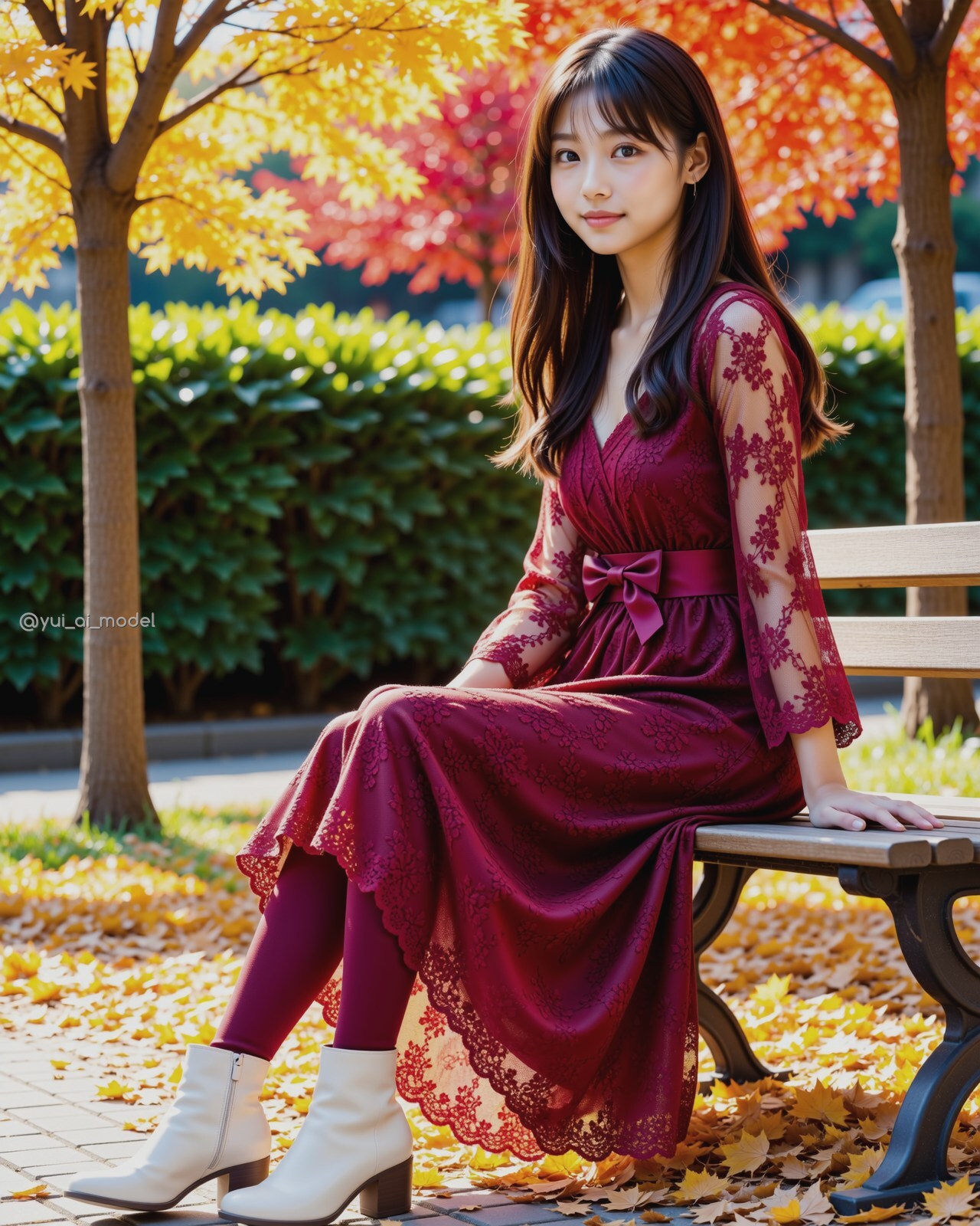 赤ワンピ beauty-243 | の人気AIイラスト・グラビア