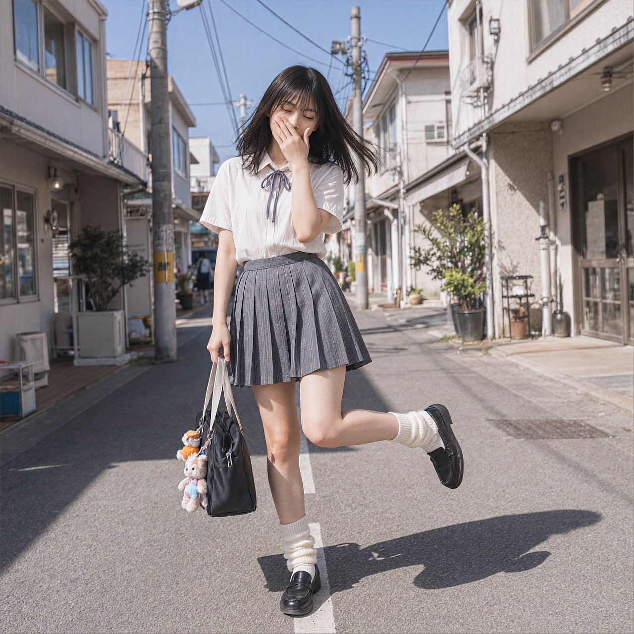 学校の帰り道お友達に撮ってもらった写真
