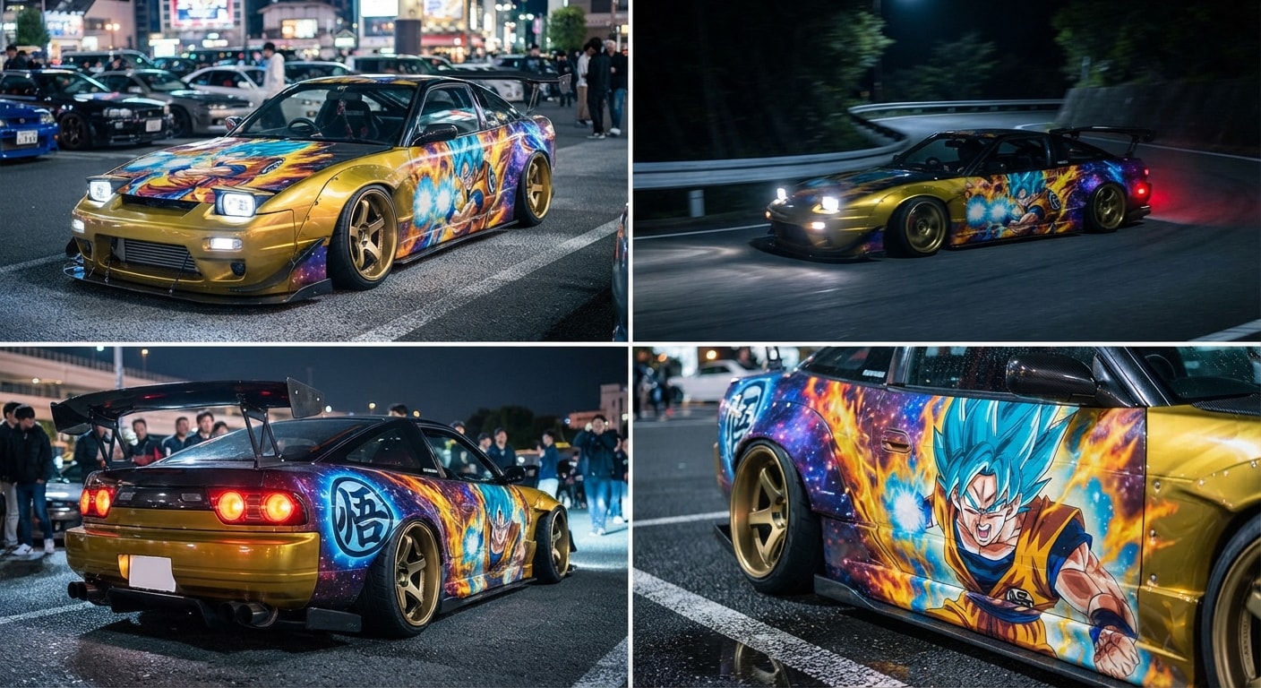 ドラゴンボール痛車180SX | の人気AIイラスト・グラビア