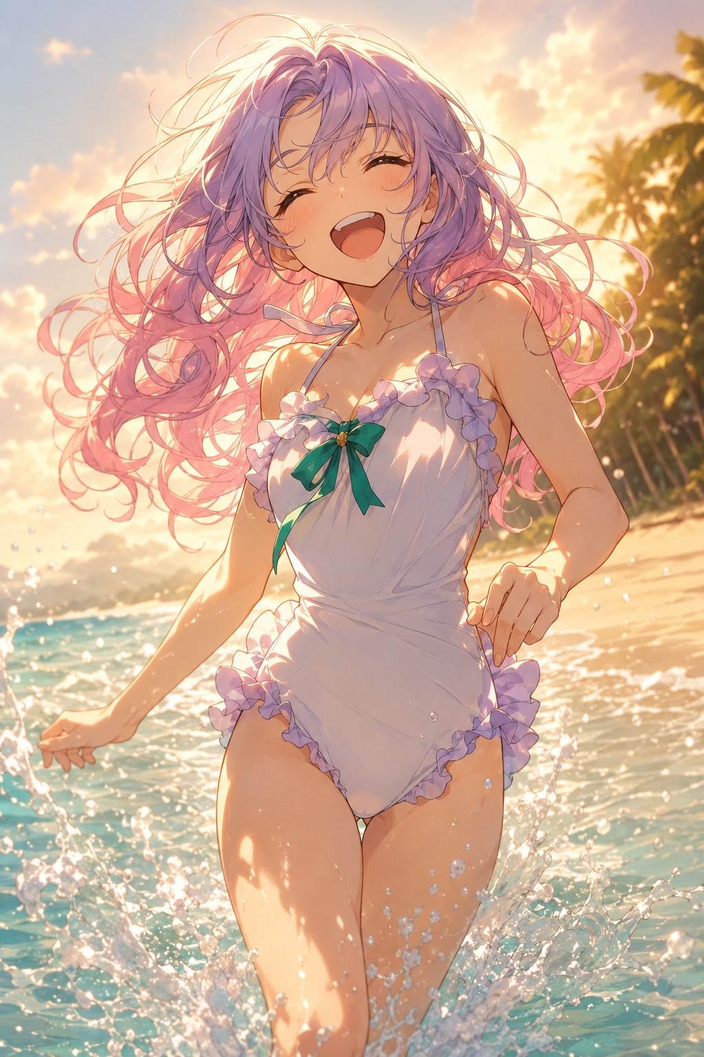 海と彼女と砂浜