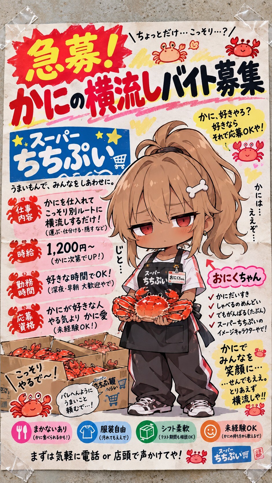 今日の貼り紙㊗️100回記念 おにくちゃん🍖 | の人気AIイラスト・グラビア