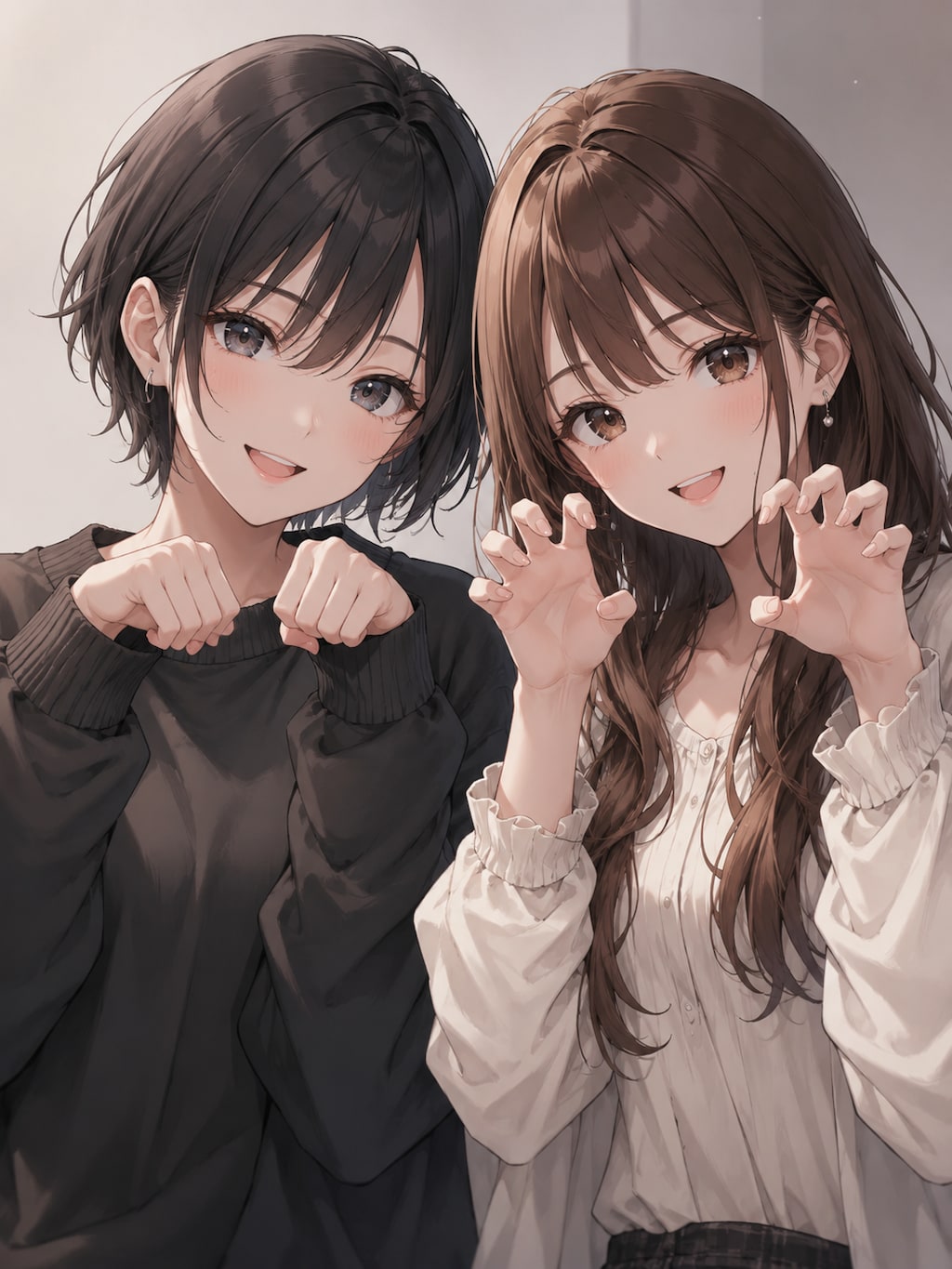 猫と犬のポーズ