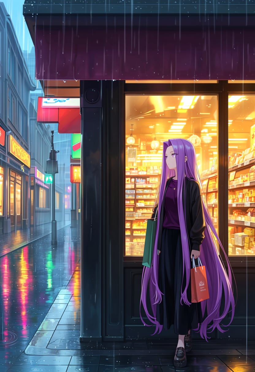 雨の夜の帰り道