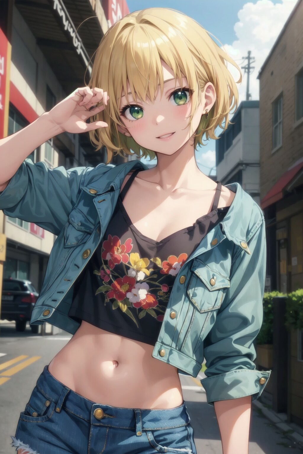 金髪ショート
