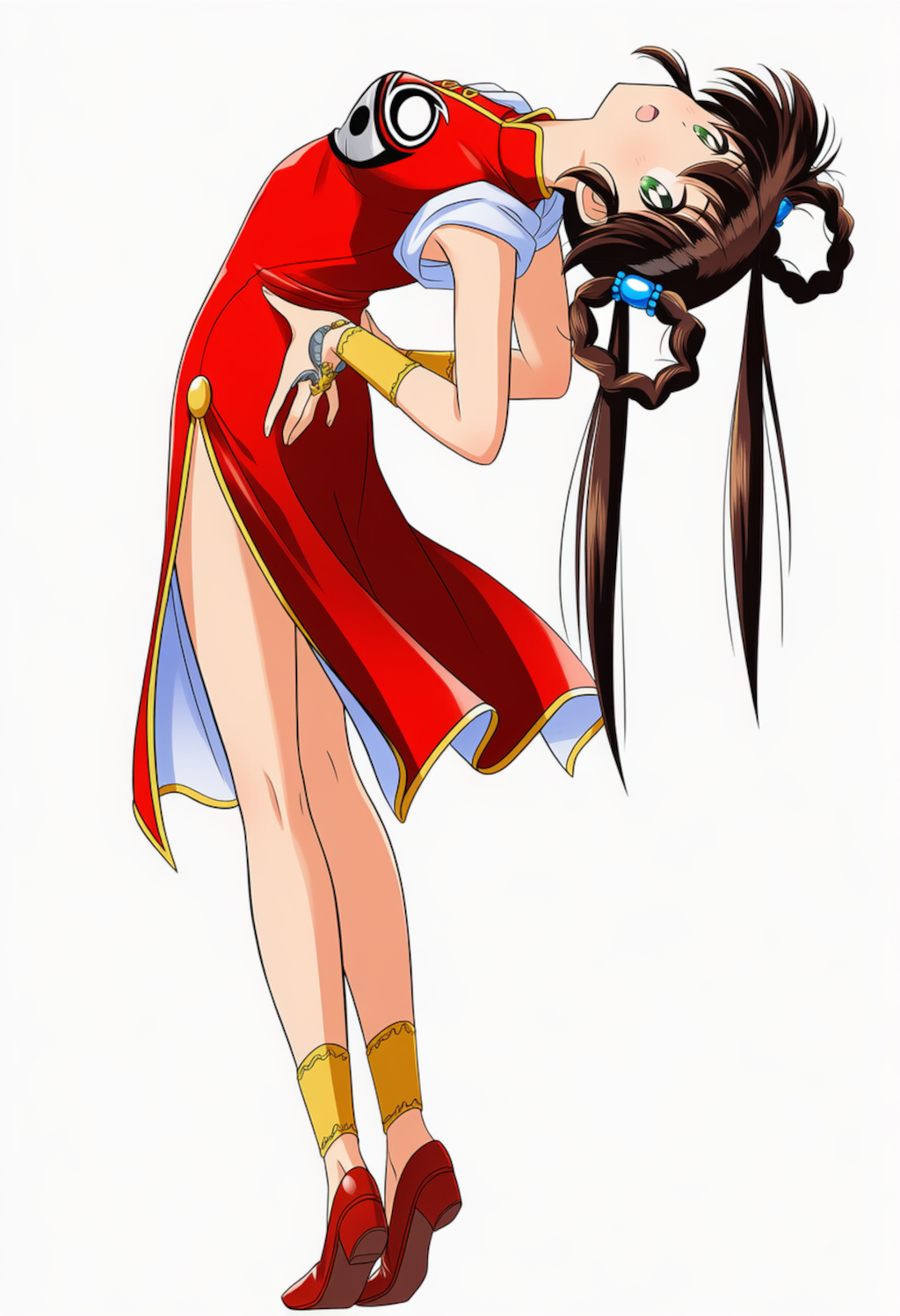 チャイナドレス　後ろ反り10